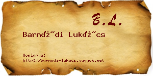 Barnódi Lukács névjegykártya